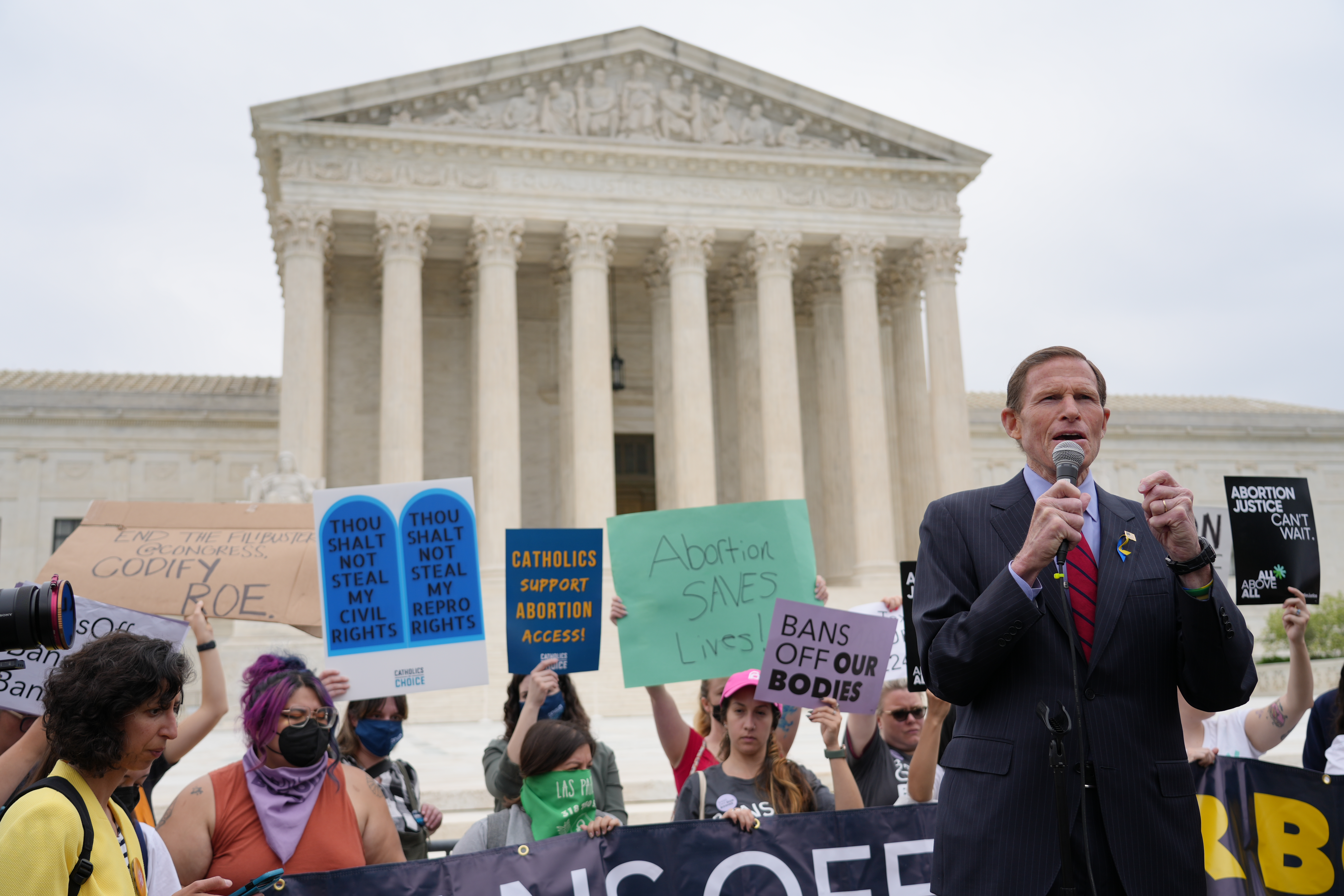 U.S. Senator Richard Blumenthal (D-CT) reacted to a reported draft Supreme Court opinion overturning Roe v. Wade and its fifty years of precedent protecting access to abortion. 